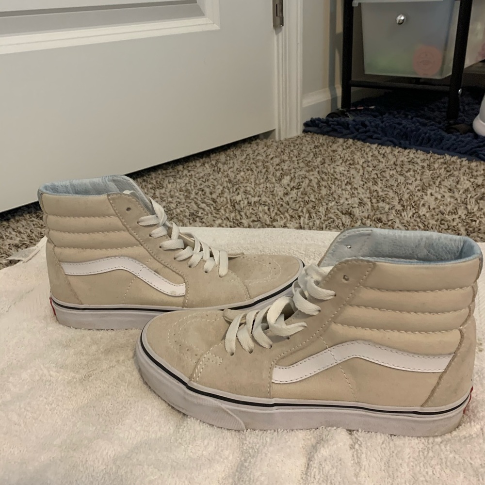 Cream Classic High Top Vans